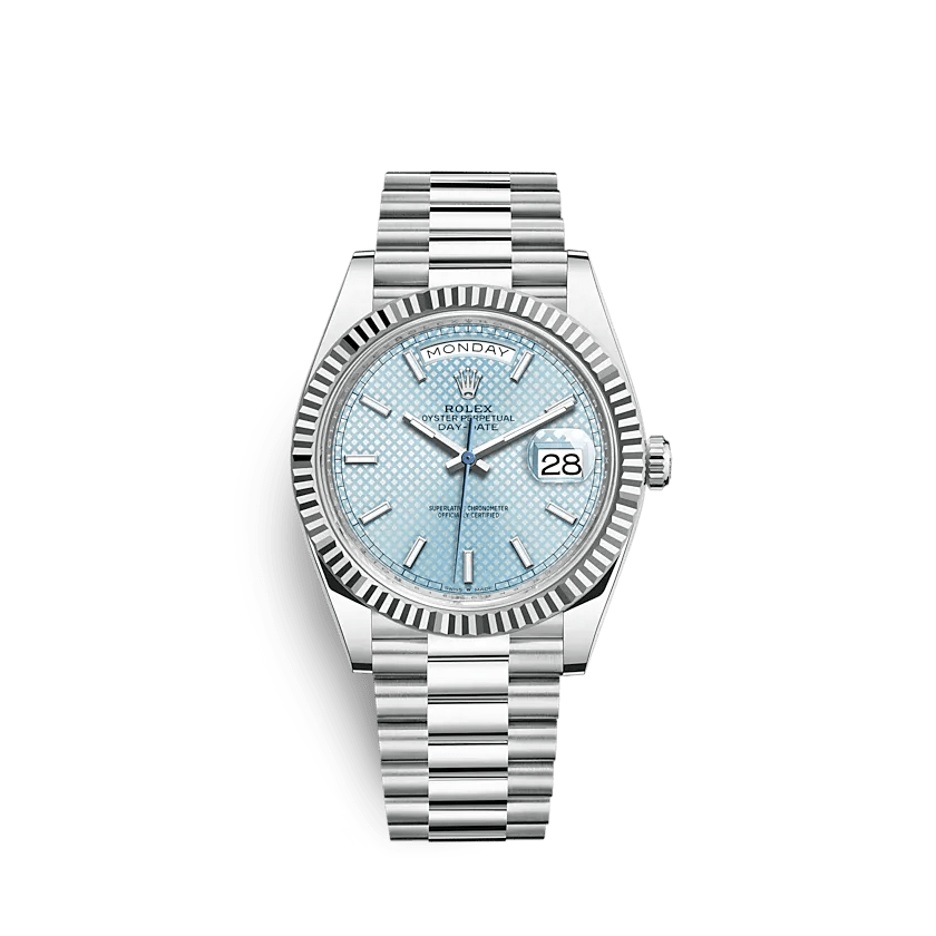 Rolex Day-Date 40 228236 Ice Blue, Diagonal Motif