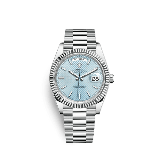 Rolex Day-Date 40 228236 Ice Blue, Diagonal Motif