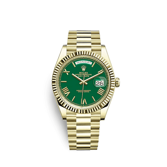 Rolex Day-Date 40 Yellow Gold 228238 Green Roman Dial